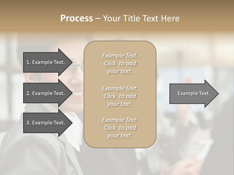 Businessman Smiling Working PowerPoint Template