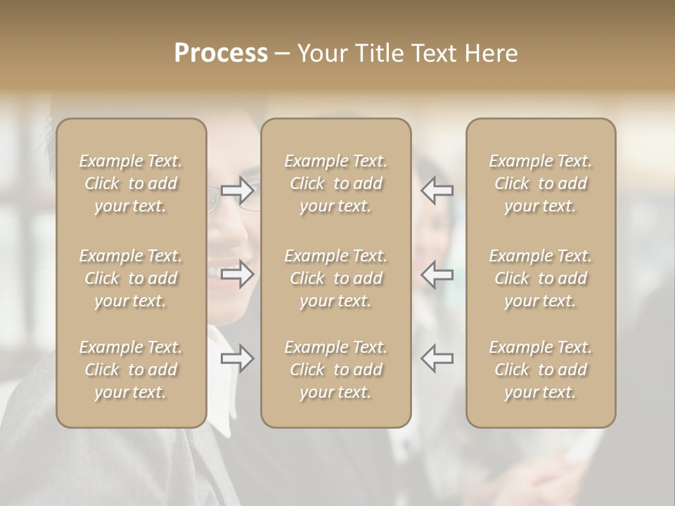Businessman Smiling Working PowerPoint Template