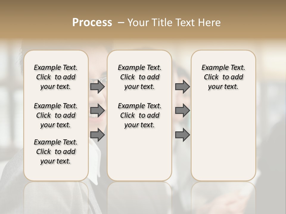 Businessman Smiling Working PowerPoint Template