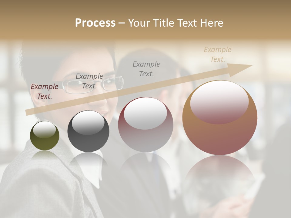 Businessman Smiling Working PowerPoint Template