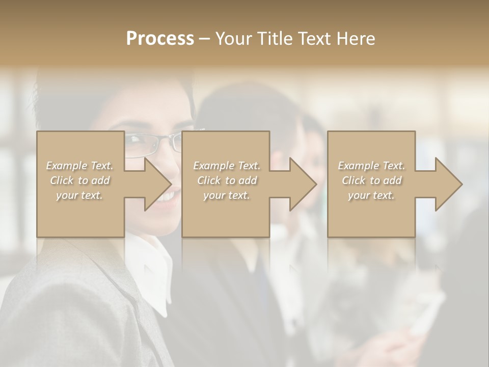 Businessman Smiling Working PowerPoint Template