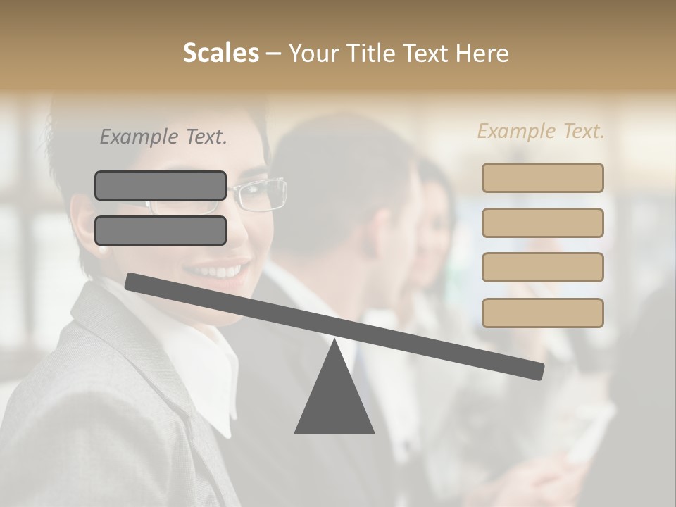 Businessman Smiling Working PowerPoint Template