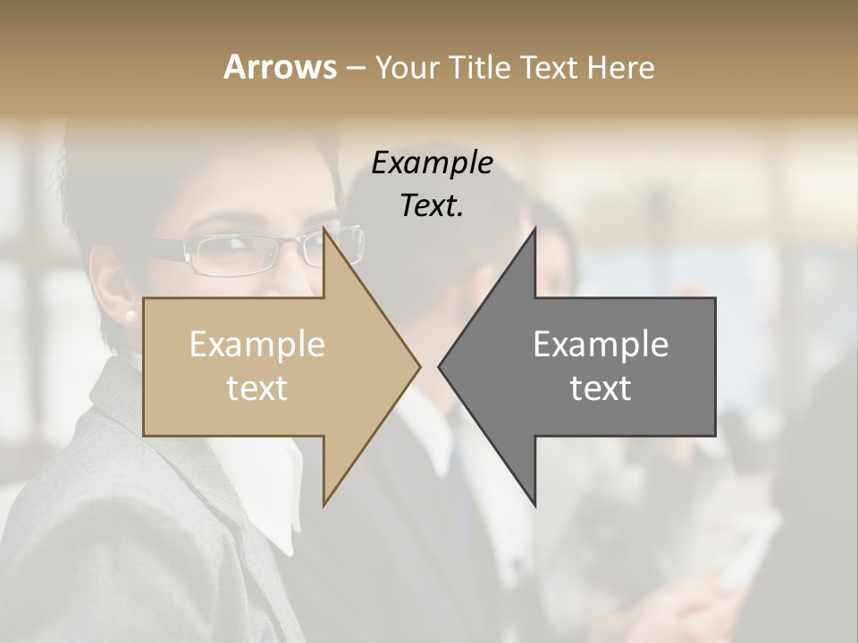 Businessman Smiling Working PowerPoint Template