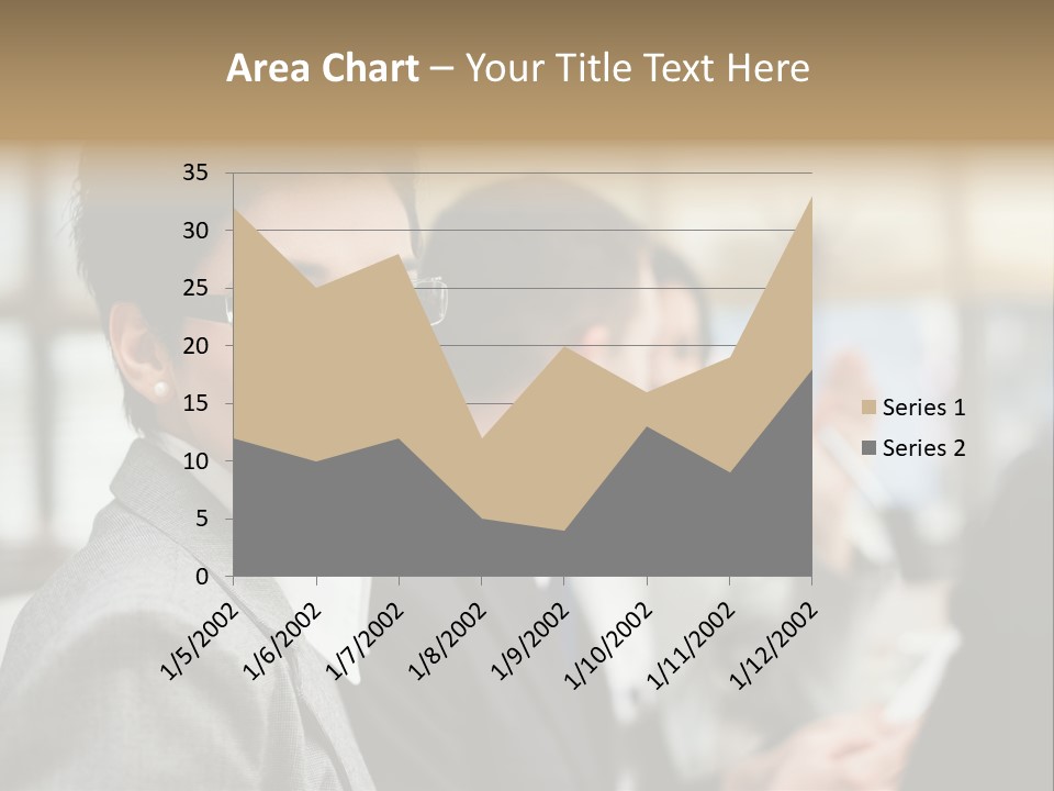 Businessman Smiling Working PowerPoint Template