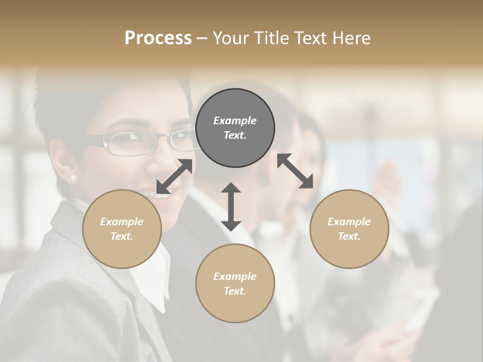 Businessman Smiling Working PowerPoint Template