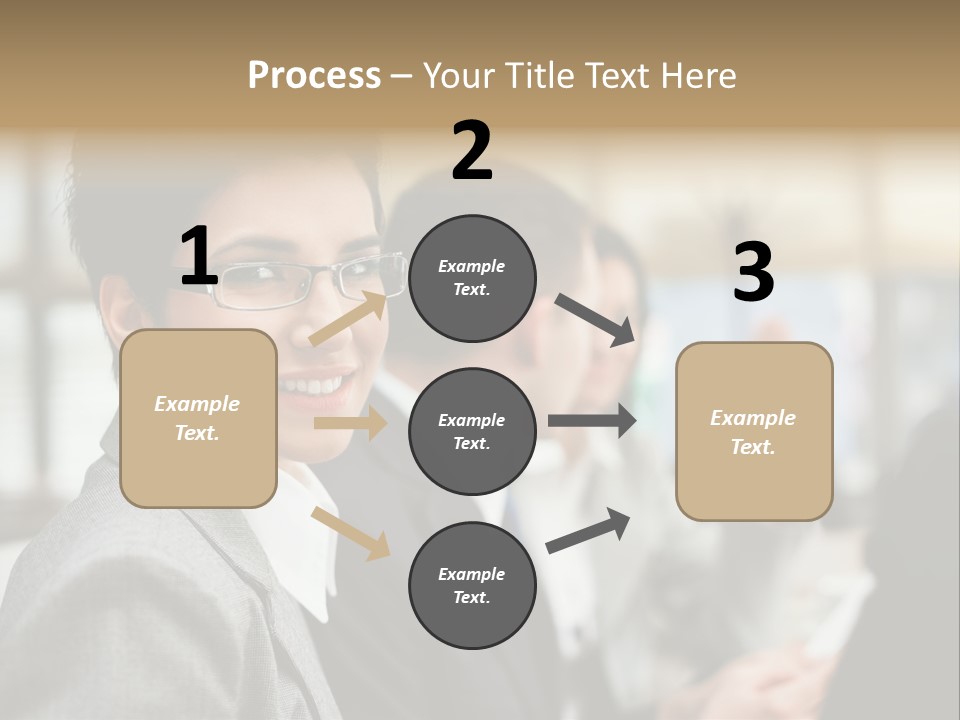 Businessman Smiling Working PowerPoint Template