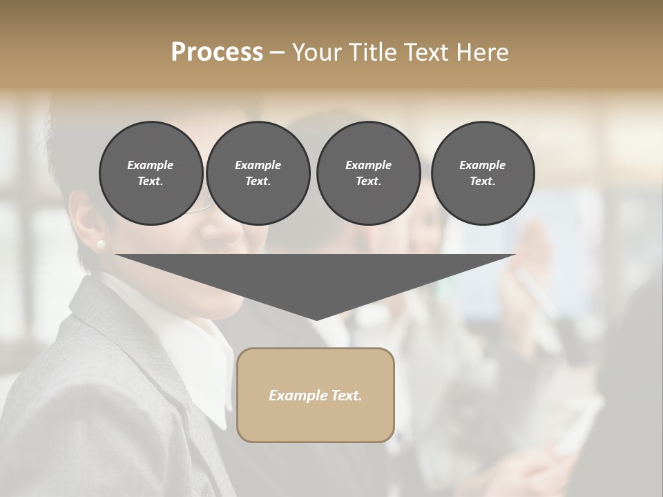 Businessman Smiling Working PowerPoint Template