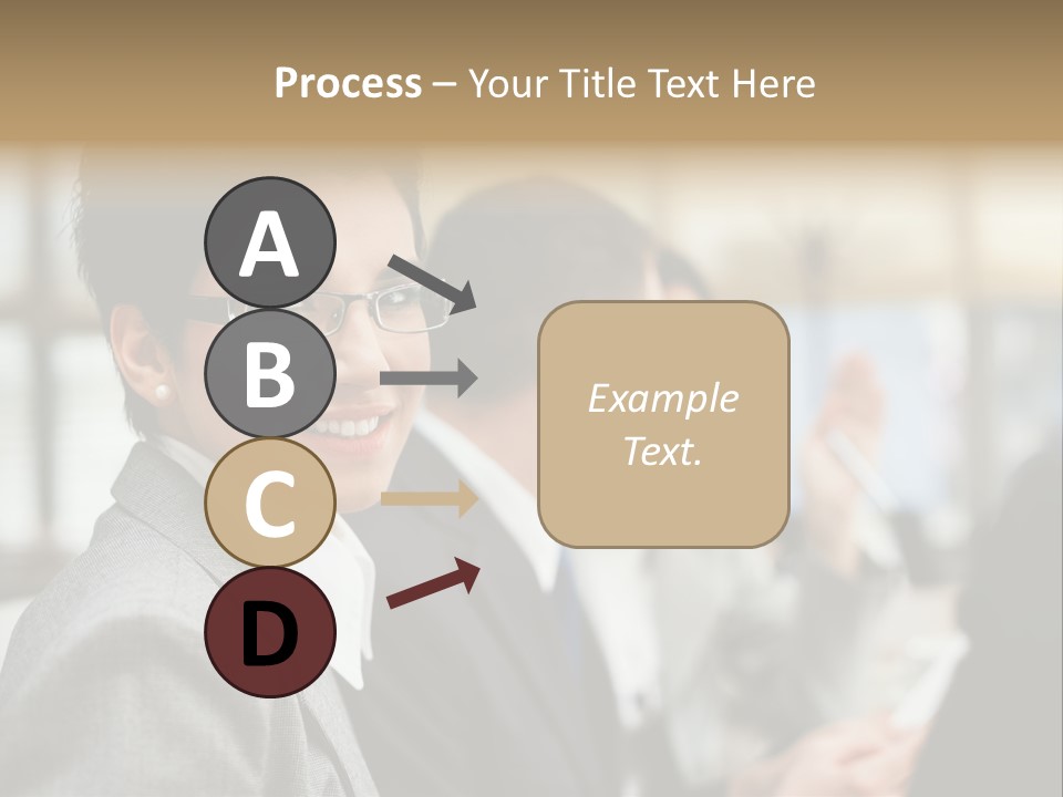 Businessman Smiling Working PowerPoint Template