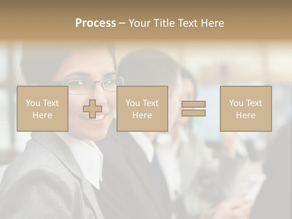 Businessman Smiling Working PowerPoint Template