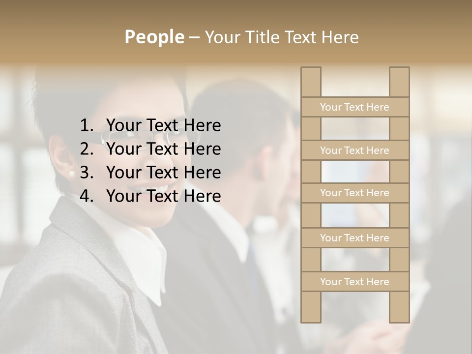 Businessman Smiling Working PowerPoint Template