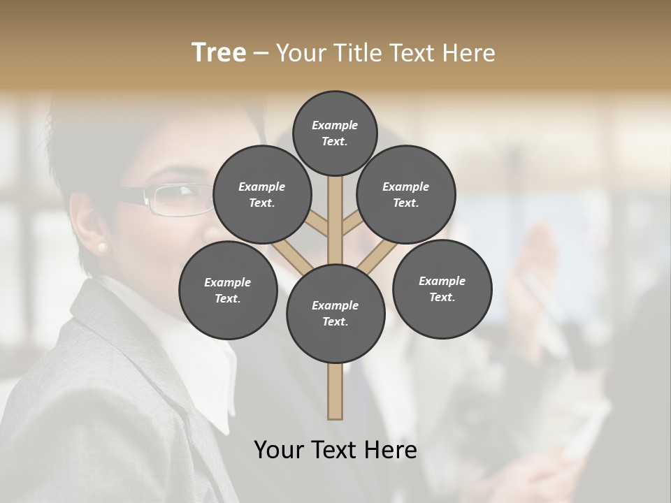 Businessman Smiling Working PowerPoint Template