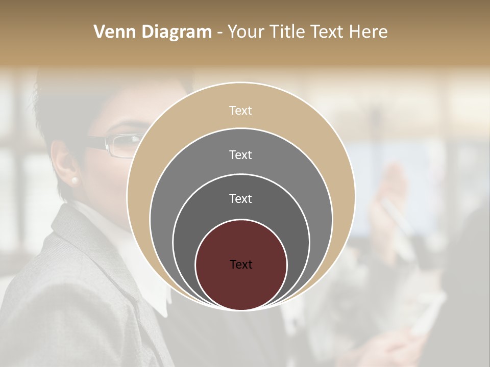 Businessman Smiling Working PowerPoint Template