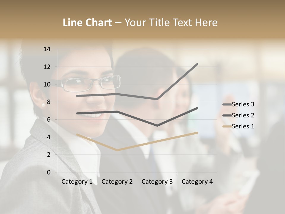 Businessman Smiling Working PowerPoint Template