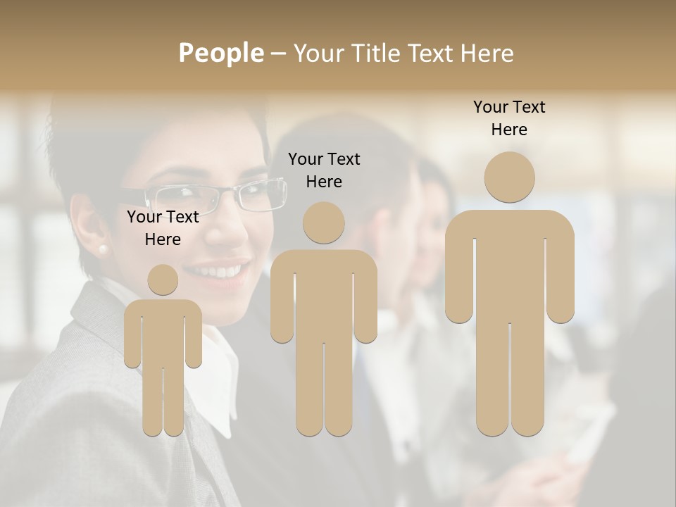 Businessman Smiling Working PowerPoint Template