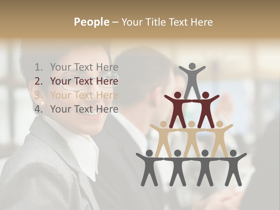 Businessman Smiling Working PowerPoint Template