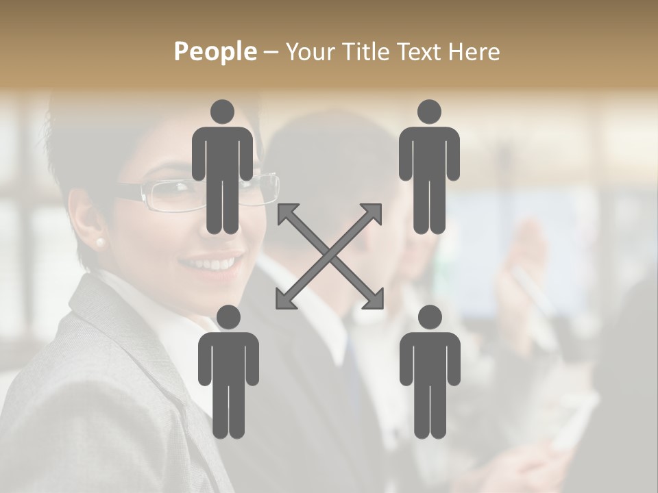 Businessman Smiling Working PowerPoint Template