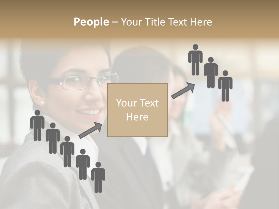 Businessman Smiling Working PowerPoint Template