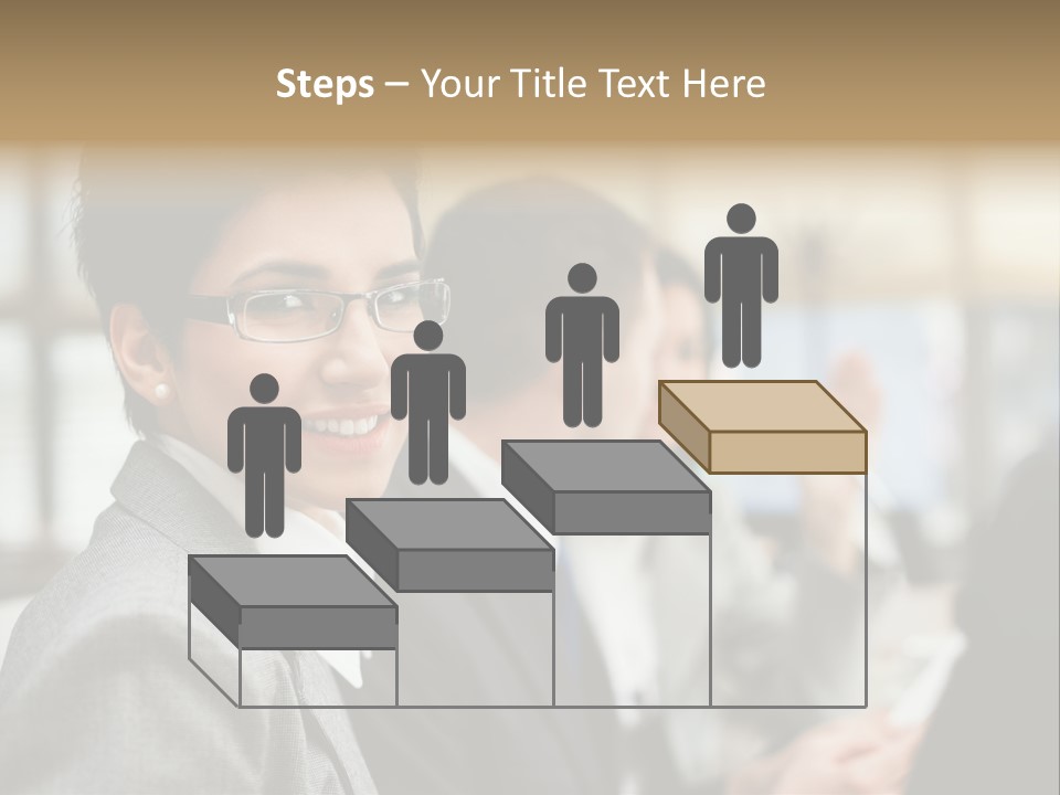 Businessman Smiling Working PowerPoint Template