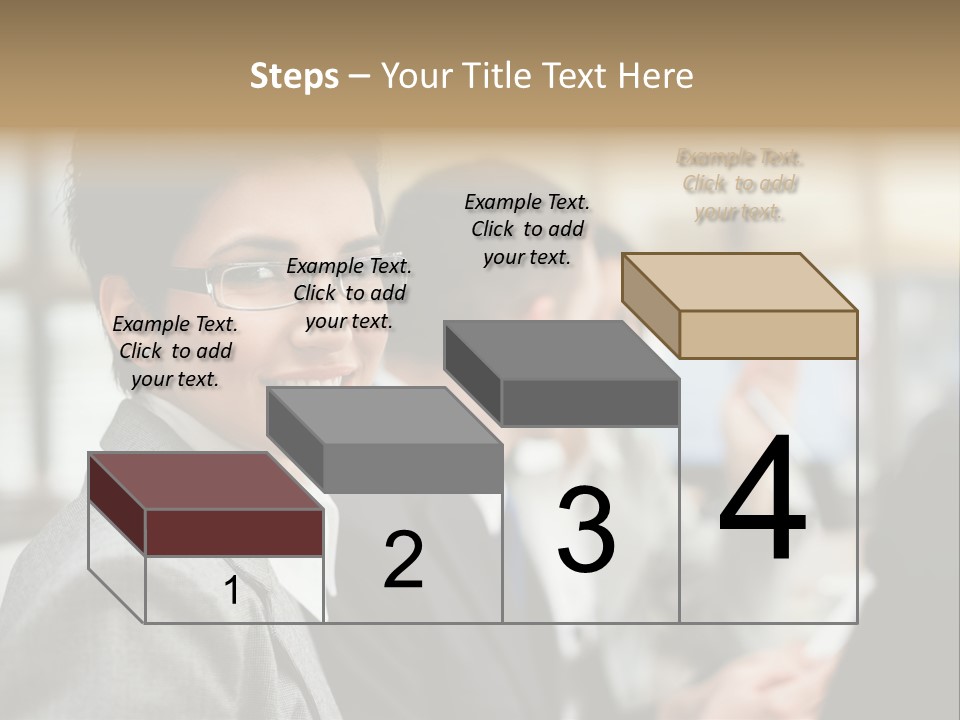 Businessman Smiling Working PowerPoint Template