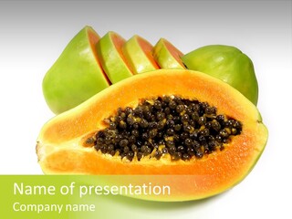 Slice Dessert Orange PowerPoint Template