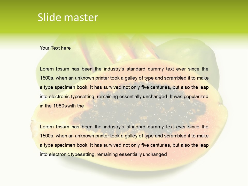 Slice Dessert Orange PowerPoint Template