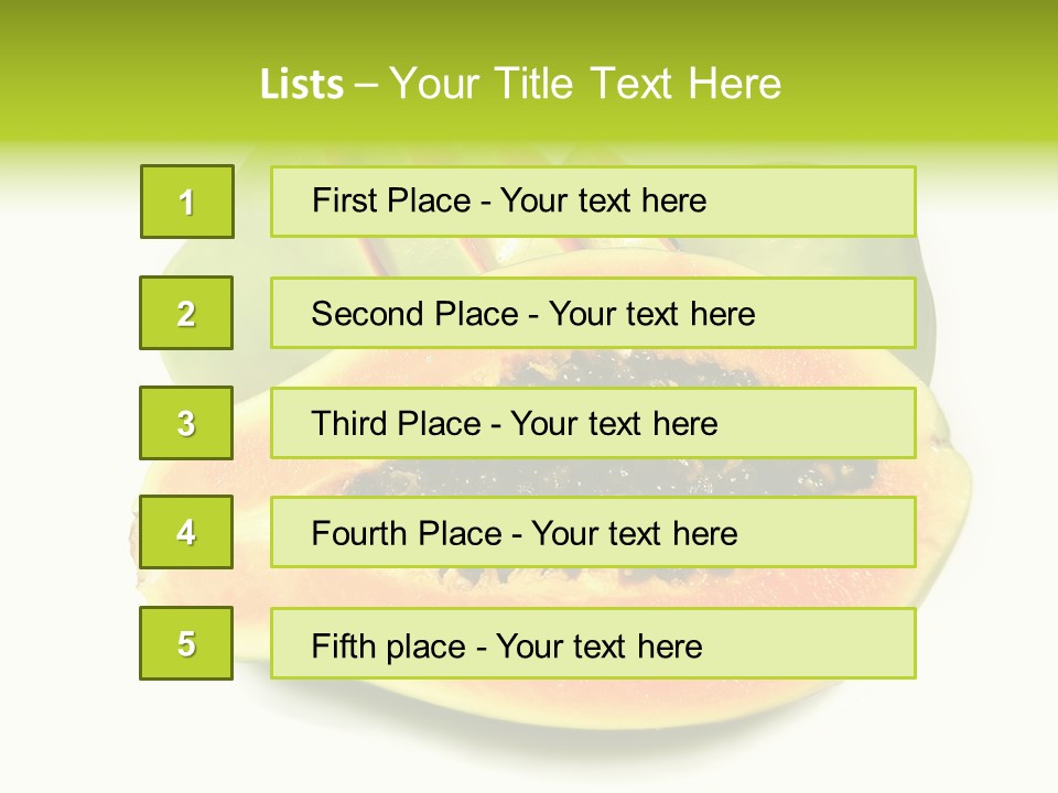 Slice Dessert Orange PowerPoint Template
