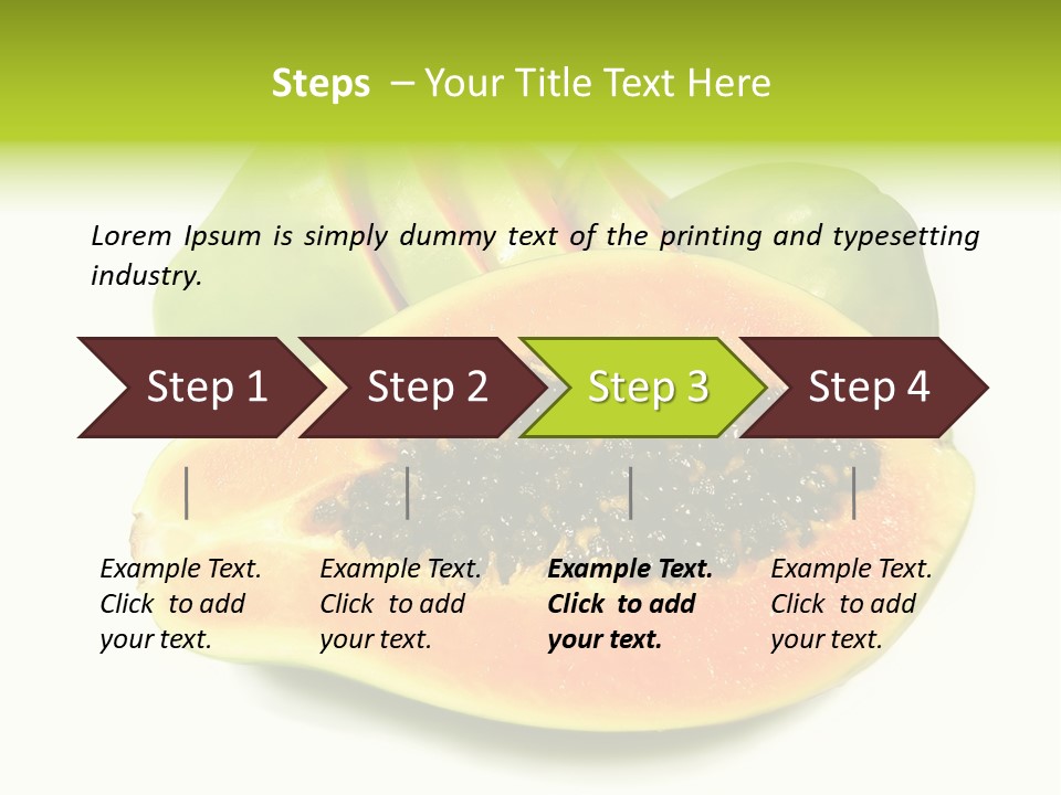 Slice Dessert Orange PowerPoint Template