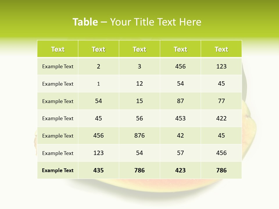 Slice Dessert Orange PowerPoint Template