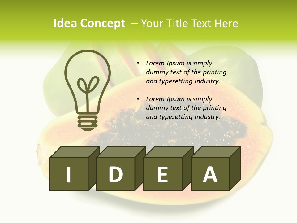 Slice Dessert Orange PowerPoint Template