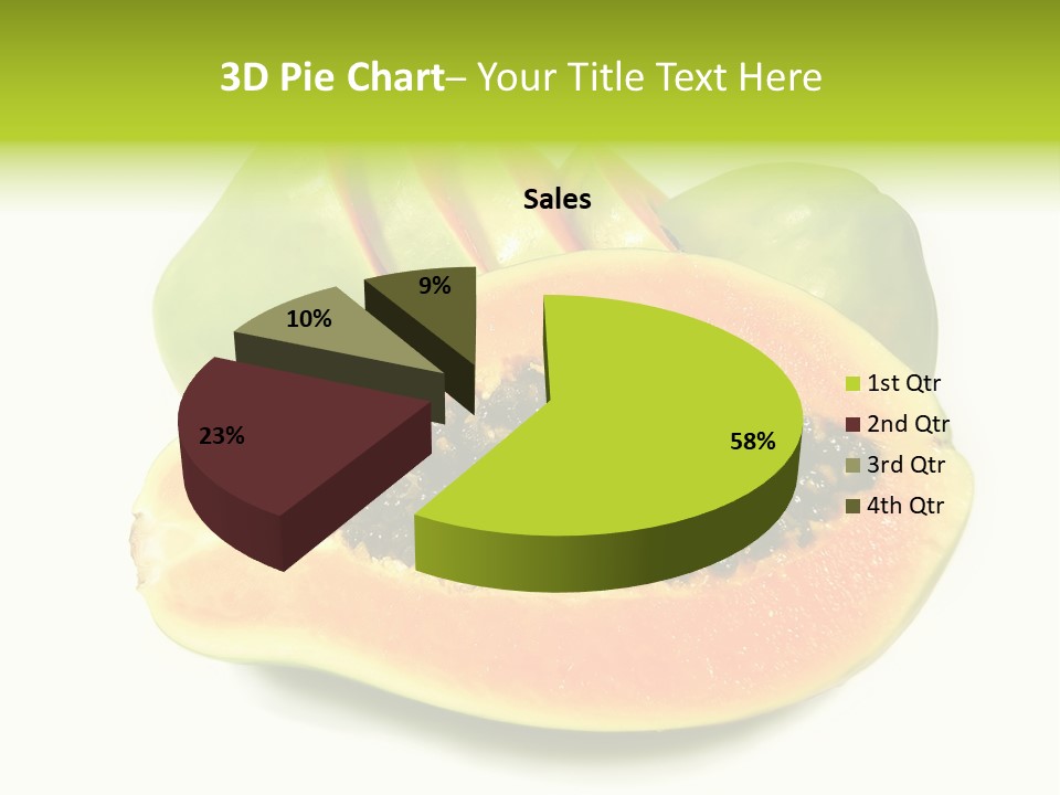 Slice Dessert Orange PowerPoint Template