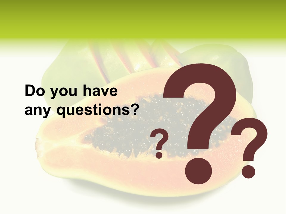 Slice Dessert Orange PowerPoint Template