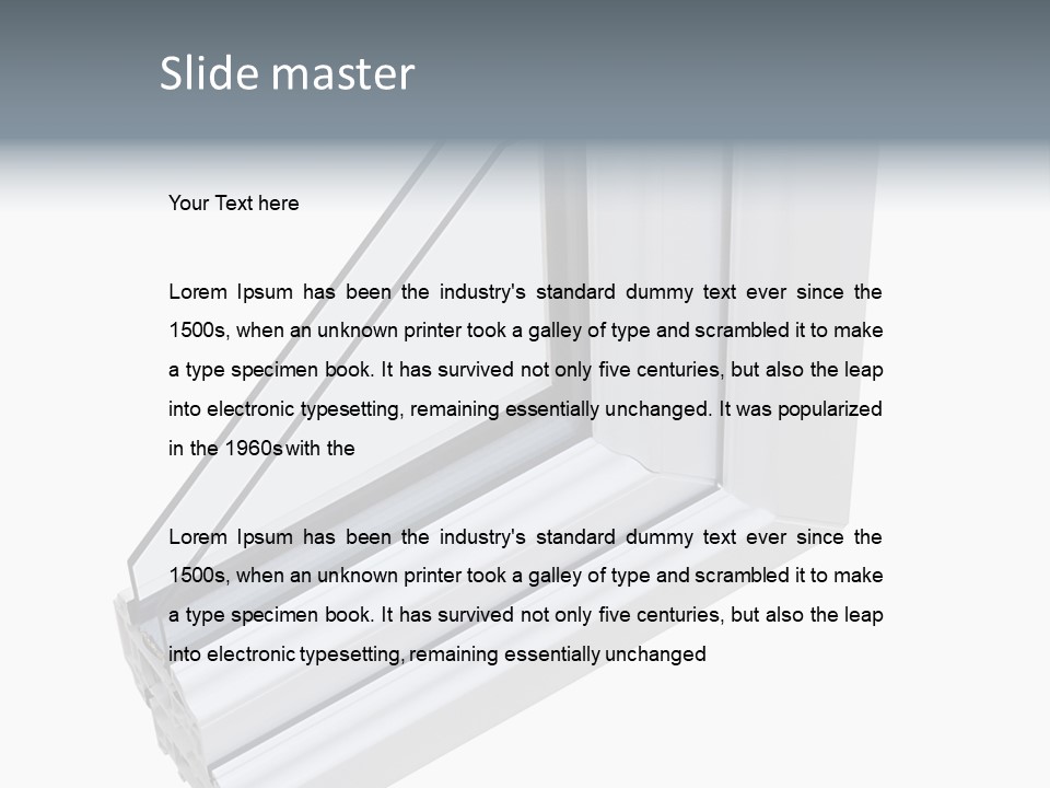 Away Insulation Windowpane PowerPoint Template