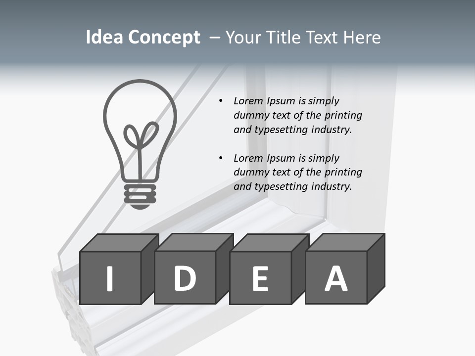 Away Insulation Windowpane PowerPoint Template