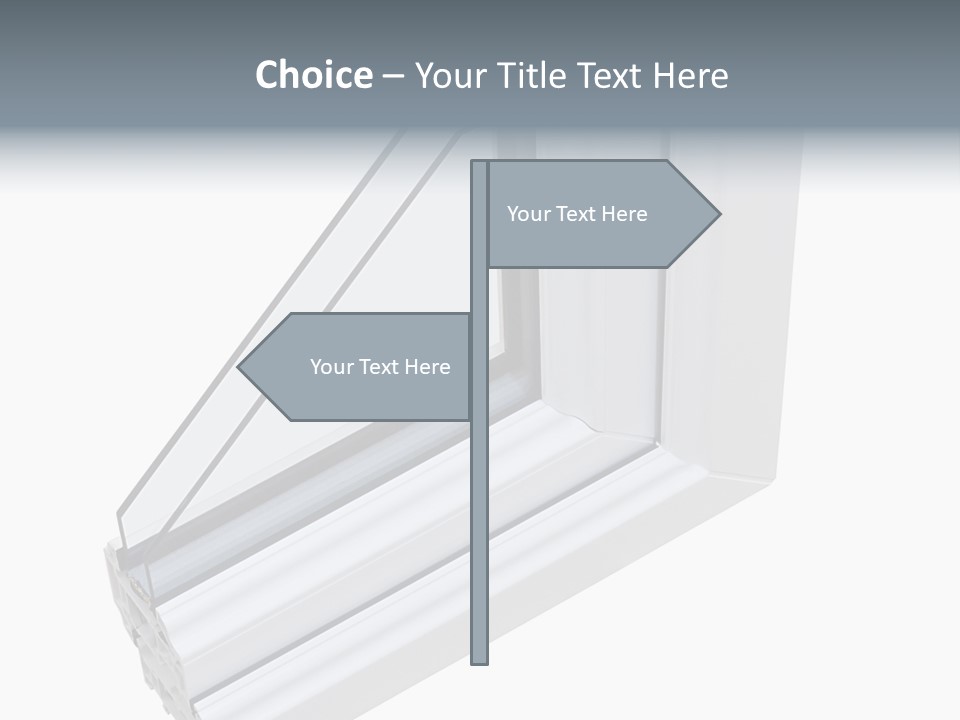 Away Insulation Windowpane PowerPoint Template