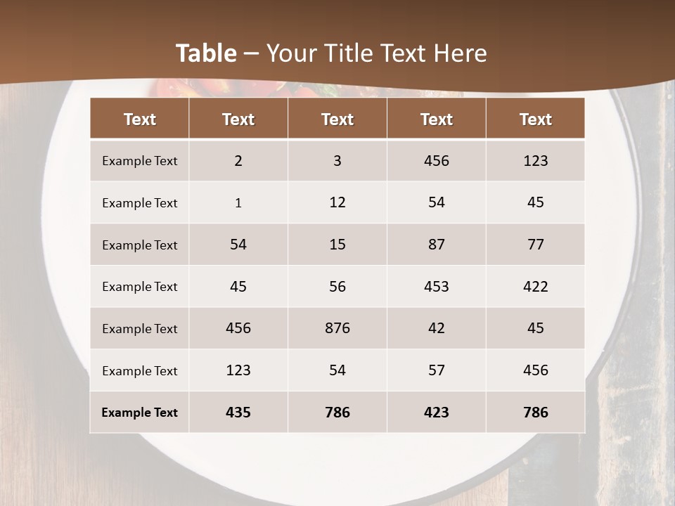 Dinner Boiled Ripe PowerPoint Template