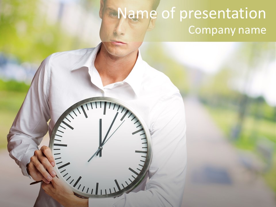Showing Accuracy Person PowerPoint Template