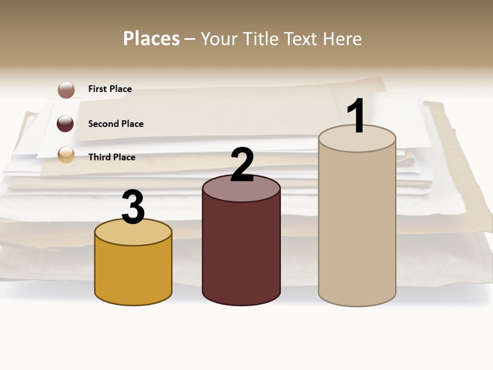 Correspondence White Background Blank PowerPoint Template