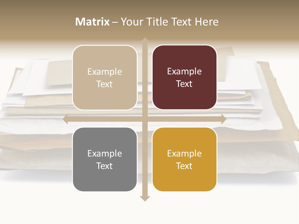 Correspondence White Background Blank PowerPoint Template