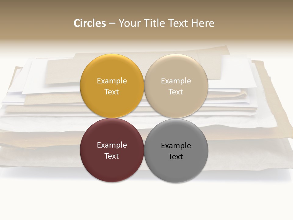 Correspondence White Background Blank PowerPoint Template