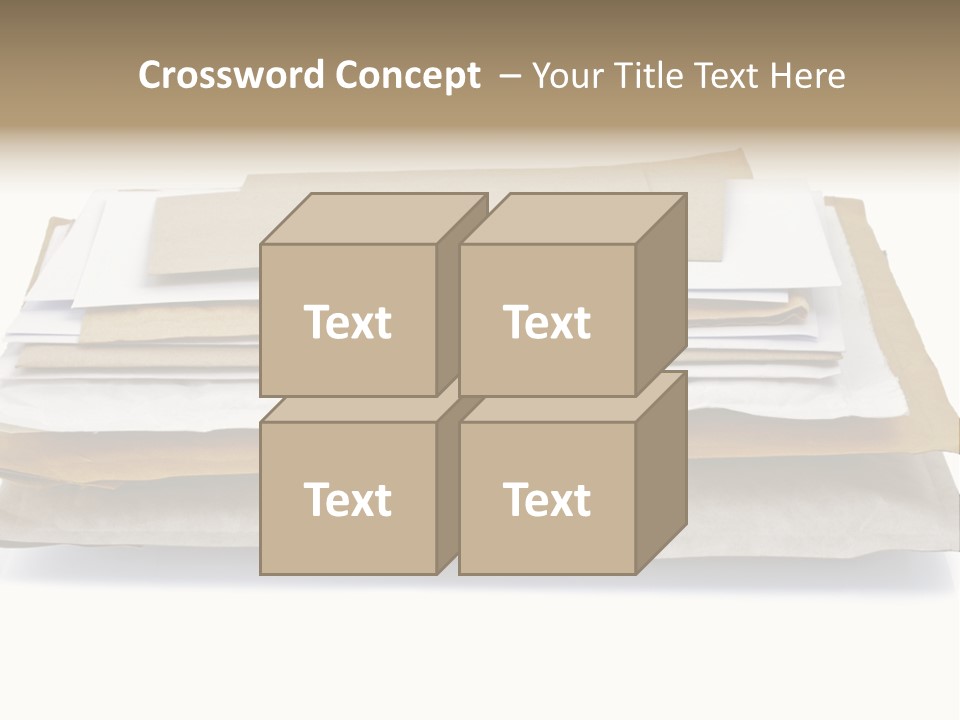 Correspondence White Background Blank PowerPoint Template