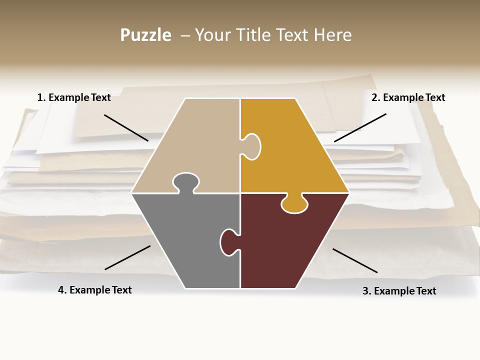 Correspondence White Background Blank PowerPoint Template