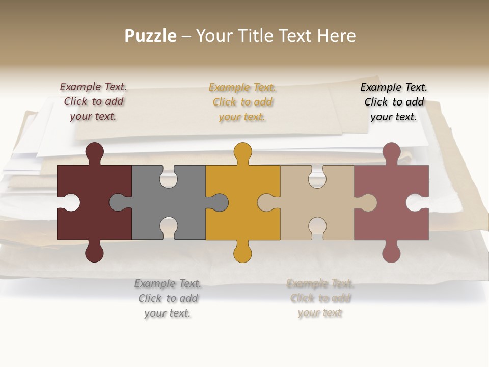 Correspondence White Background Blank PowerPoint Template