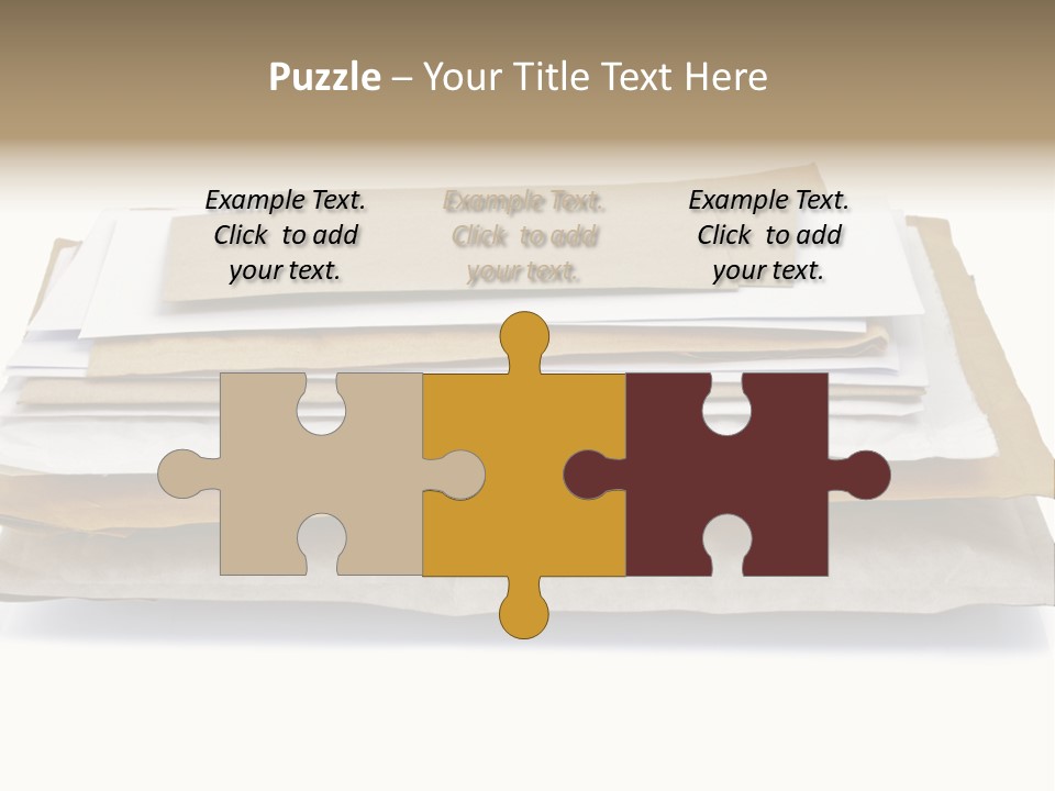 Correspondence White Background Blank PowerPoint Template