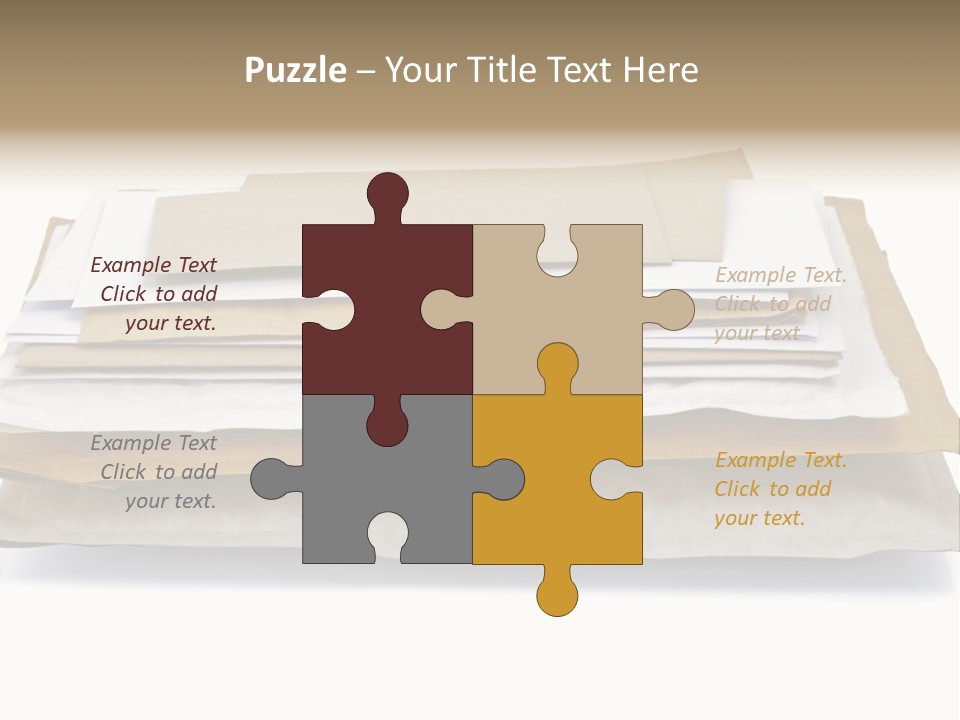 Correspondence White Background Blank PowerPoint Template