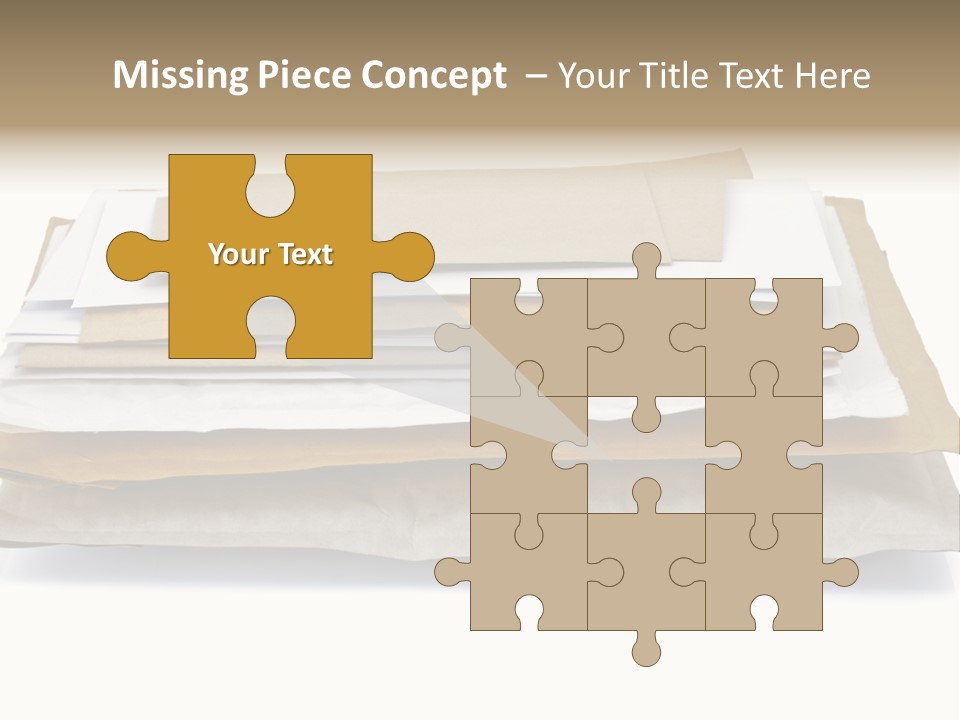 Correspondence White Background Blank PowerPoint Template