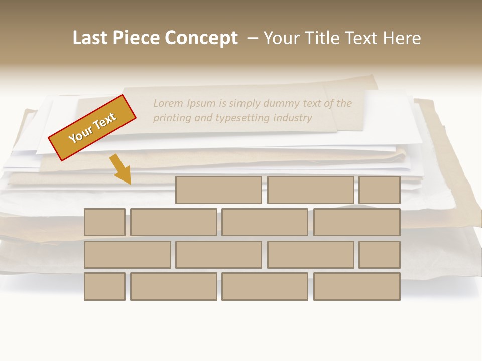 Correspondence White Background Blank PowerPoint Template