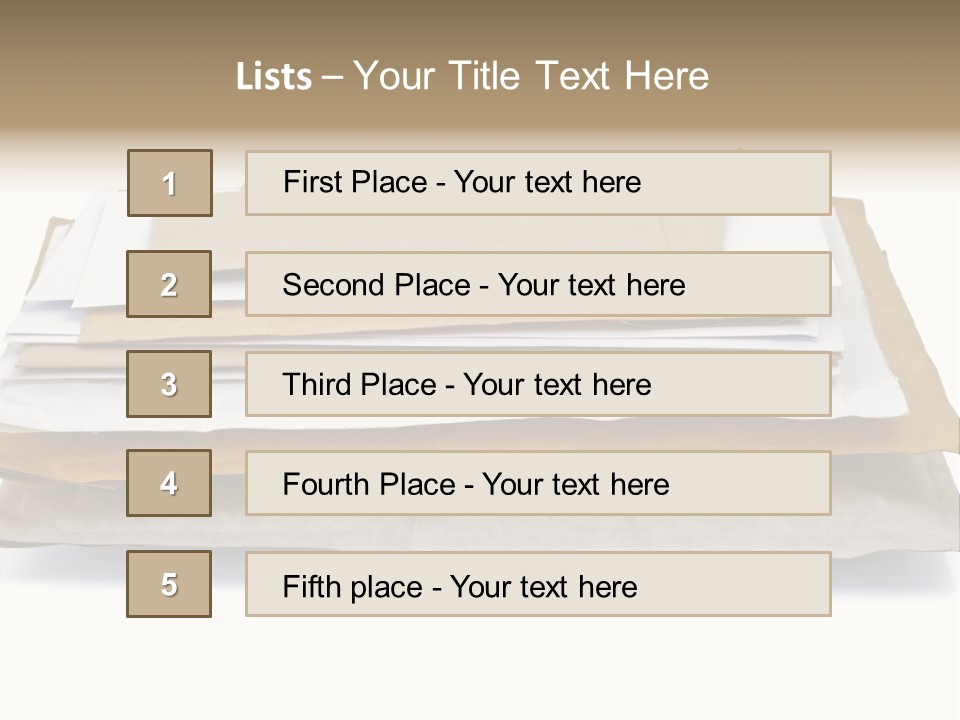 Correspondence White Background Blank PowerPoint Template