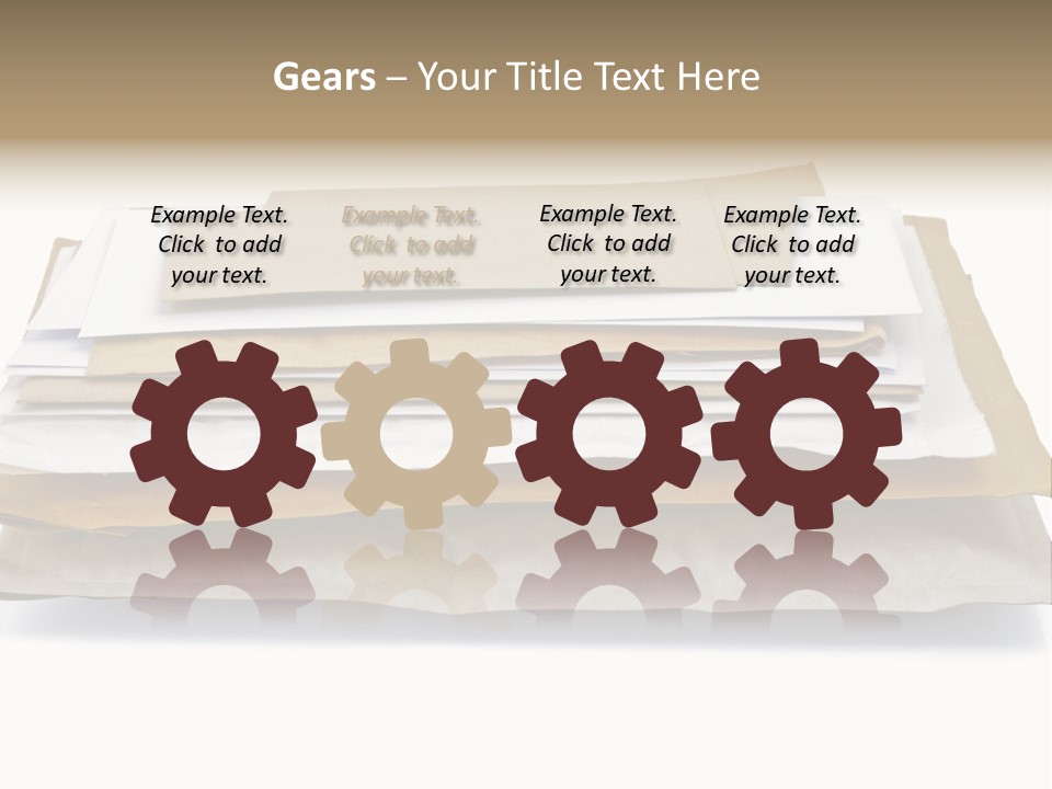 Correspondence White Background Blank PowerPoint Template