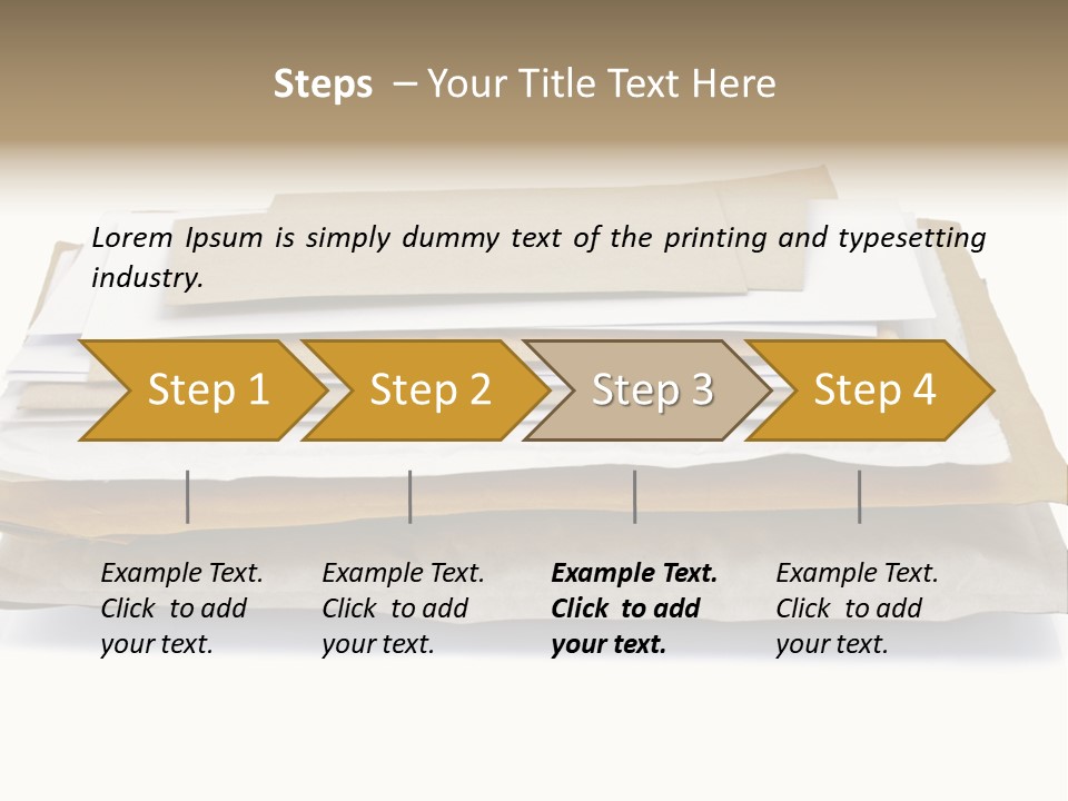 Correspondence White Background Blank PowerPoint Template