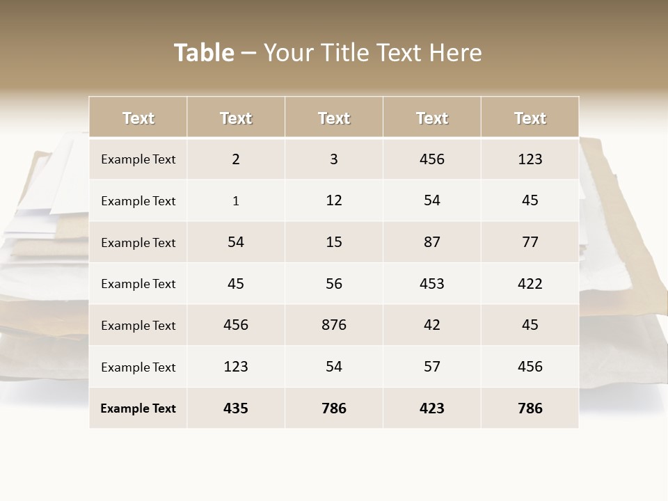 Correspondence White Background Blank PowerPoint Template